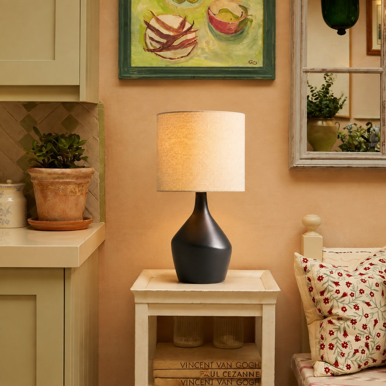 Lumo Modern Asymmetrical Table Lamp - Artistic Ceramic Body Ambient Lighting for Contemporary Home and Office