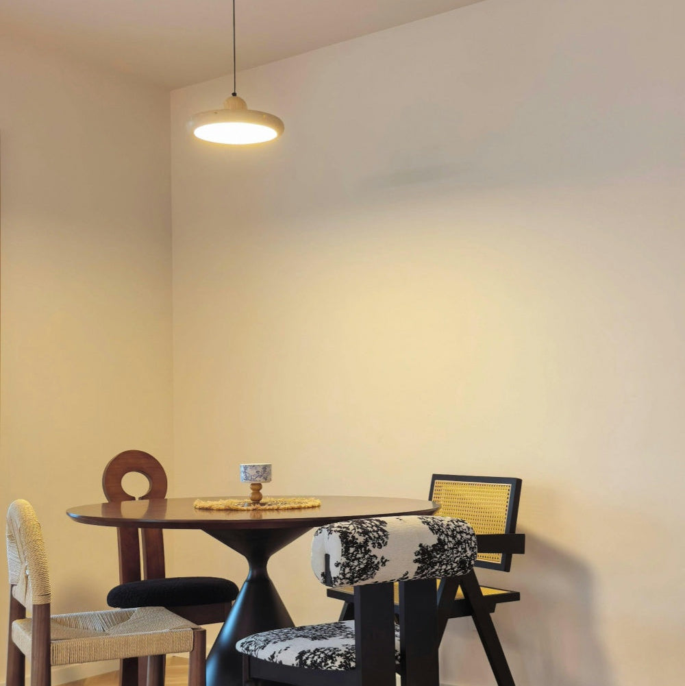 Modern Minimalist Travertine Frisbee Pendant Lamp