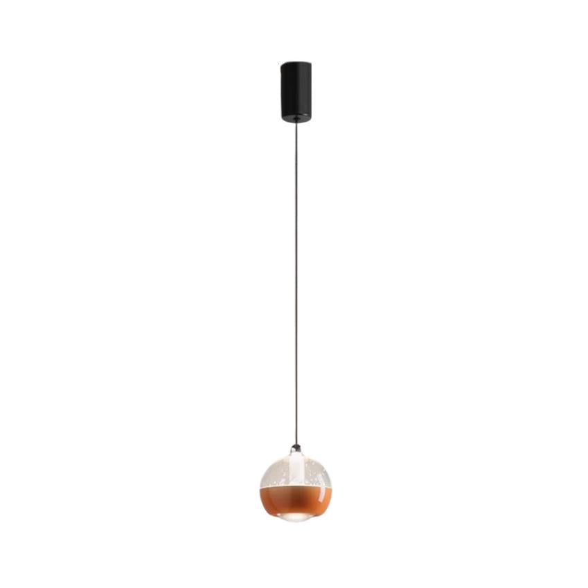 Modern Liftable Mini Csystal Globe Pendant Light Over Nightstand
