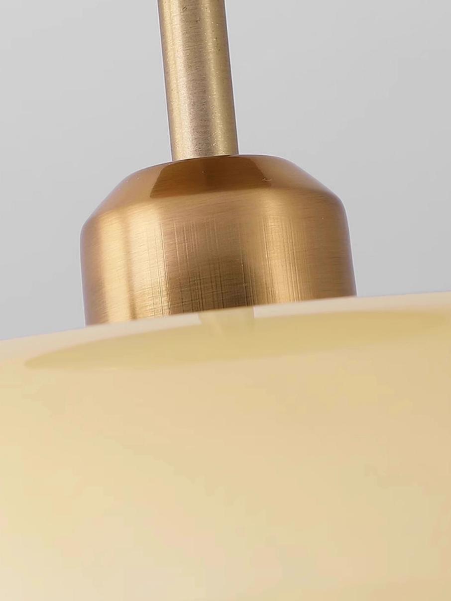 Retro Messing Bauhaus Glasscheiben Deckenlampe