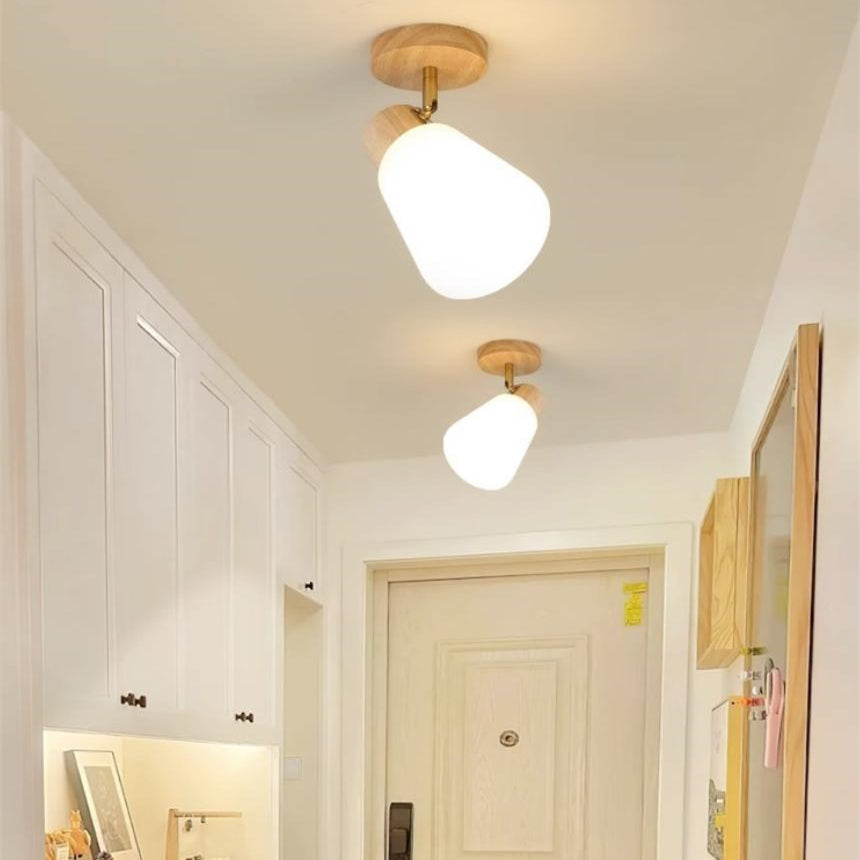 Modern Rustic Cabin Adjustable wood Track Ceiling Light
