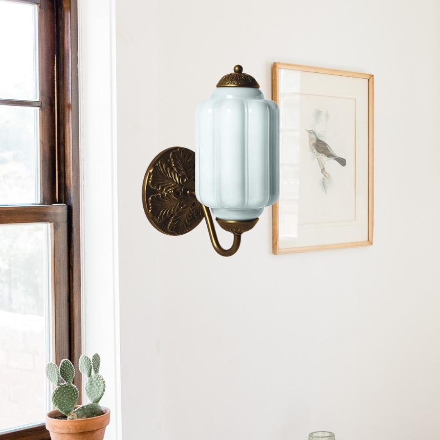 Eloise Glas Wandleuchte - Vintage Wandleuchte Milchglas
