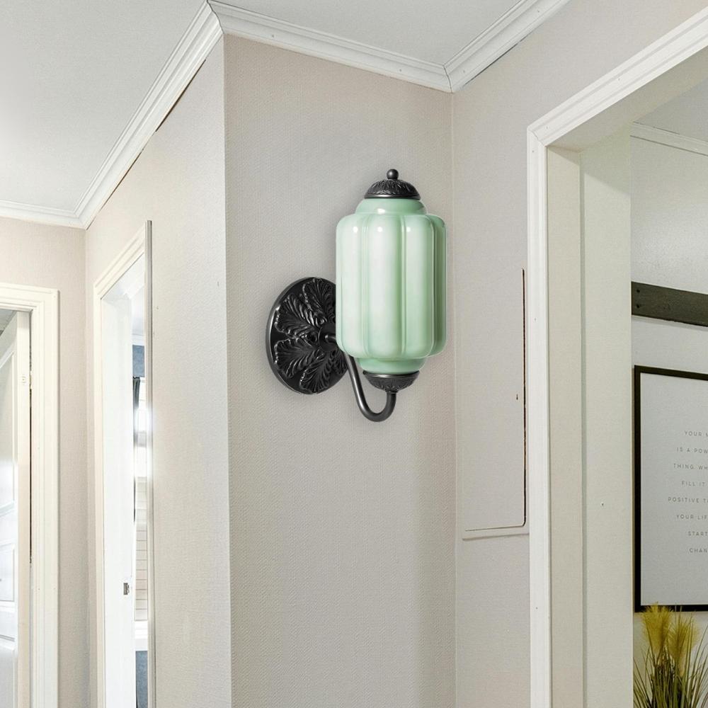 Eloise Glass Sconce - Vintage Milk Glass Wall Lamp