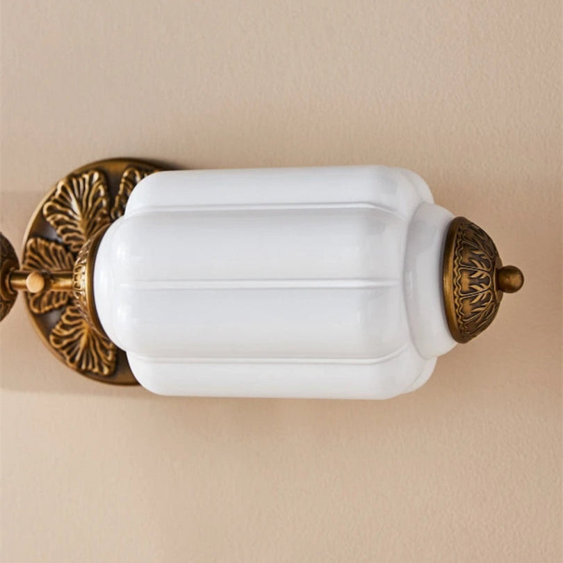 Eloise Glass Wall Sconce - Vintage Milk Glass Vanity Sconce