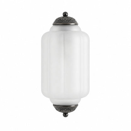 Eloise Messing-Wandleuchte – Elegante Vintage-Beleuchtung aus Milchglas