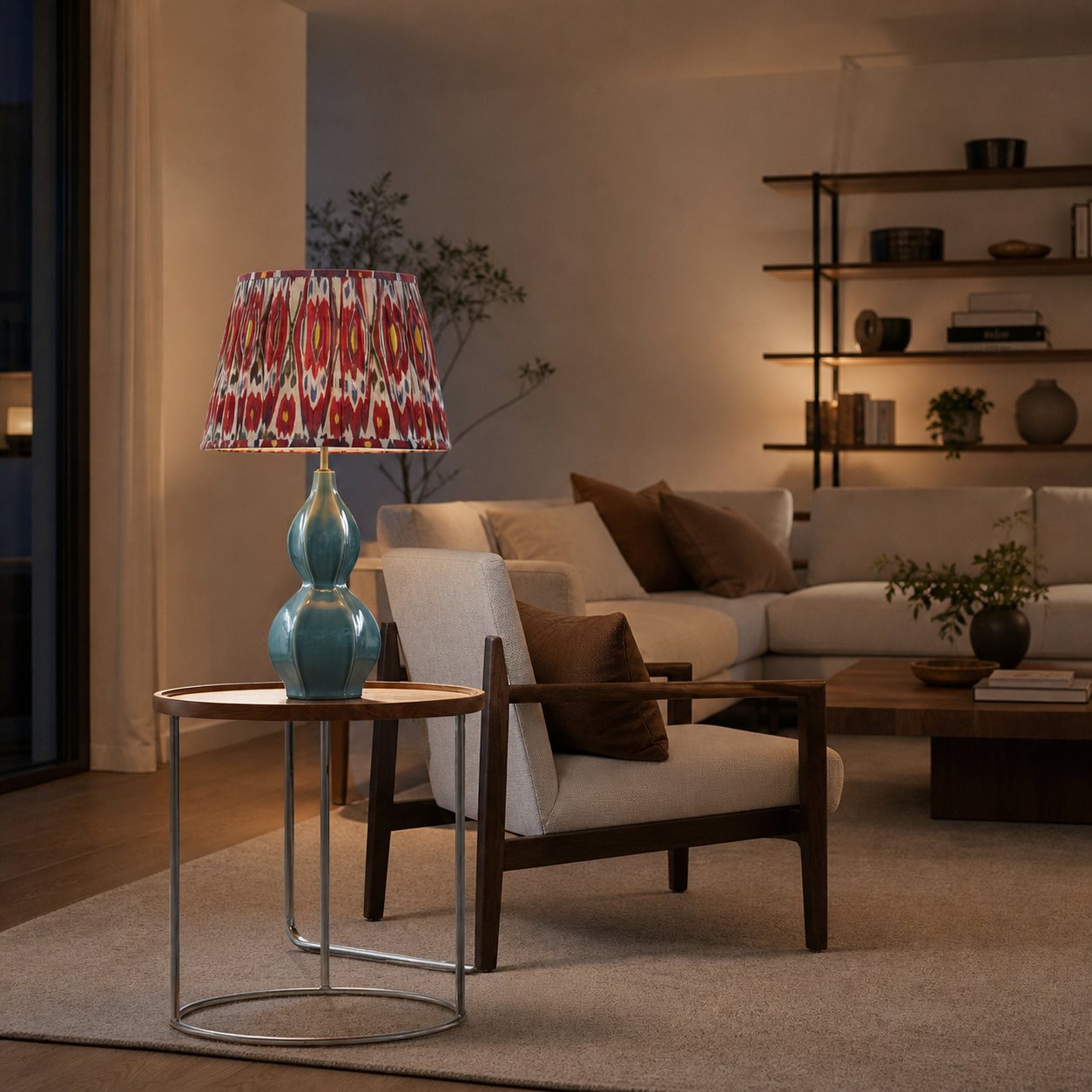 Thalune Table Lamp in Seaweed Ceramic – Sculptural Coastal Glow for Bedrooms and Living Rooms
