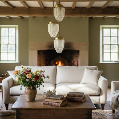 Tierlux Glass Pendant Light - Art Deco Globe Design