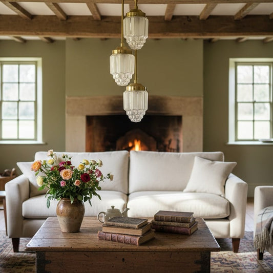 Tierlux Glass Pendant Light - Art Deco Globe Design