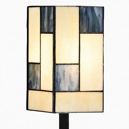 TF Manchester Square Table Lamp - Geometric Glass and Metal for Bedroom and Living Room