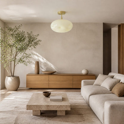 Orra Deckenleuchte – Skulpturales Kugeldesign, modern, minimalistisch, vielseitig für das Wohnzimmer