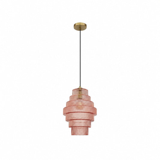 Kaleon Retro Glass Pendant Light - Glass Accents Art Deco Design for Dining and Living Room Ambiance
