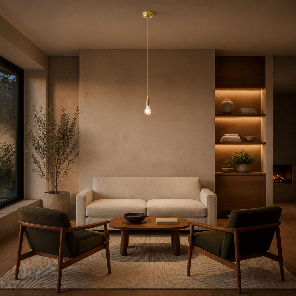 Moderne Pendelleuchte aus Messing von Plaitar – Minimalistische Deckenleuchte mit geflochtenem Kabel für Flure