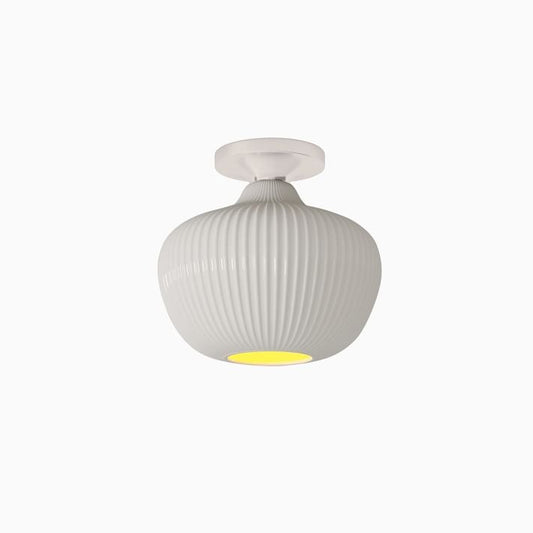 Rivrona Glass Flush Mount Ceiling Light - Modern Champagne Globe Design