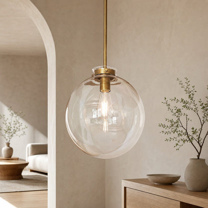 Sterling Minimalist Glass Pendant Collection - Vintage Brass Lighting Design