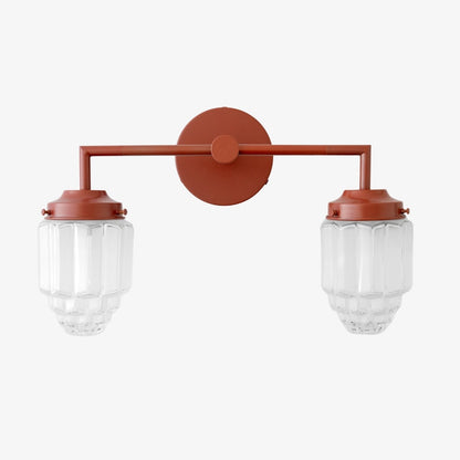 Tierlux Glass Colorful Geometric Art Deco Wall Sconce – Modern Vanity Light for Bathrooms