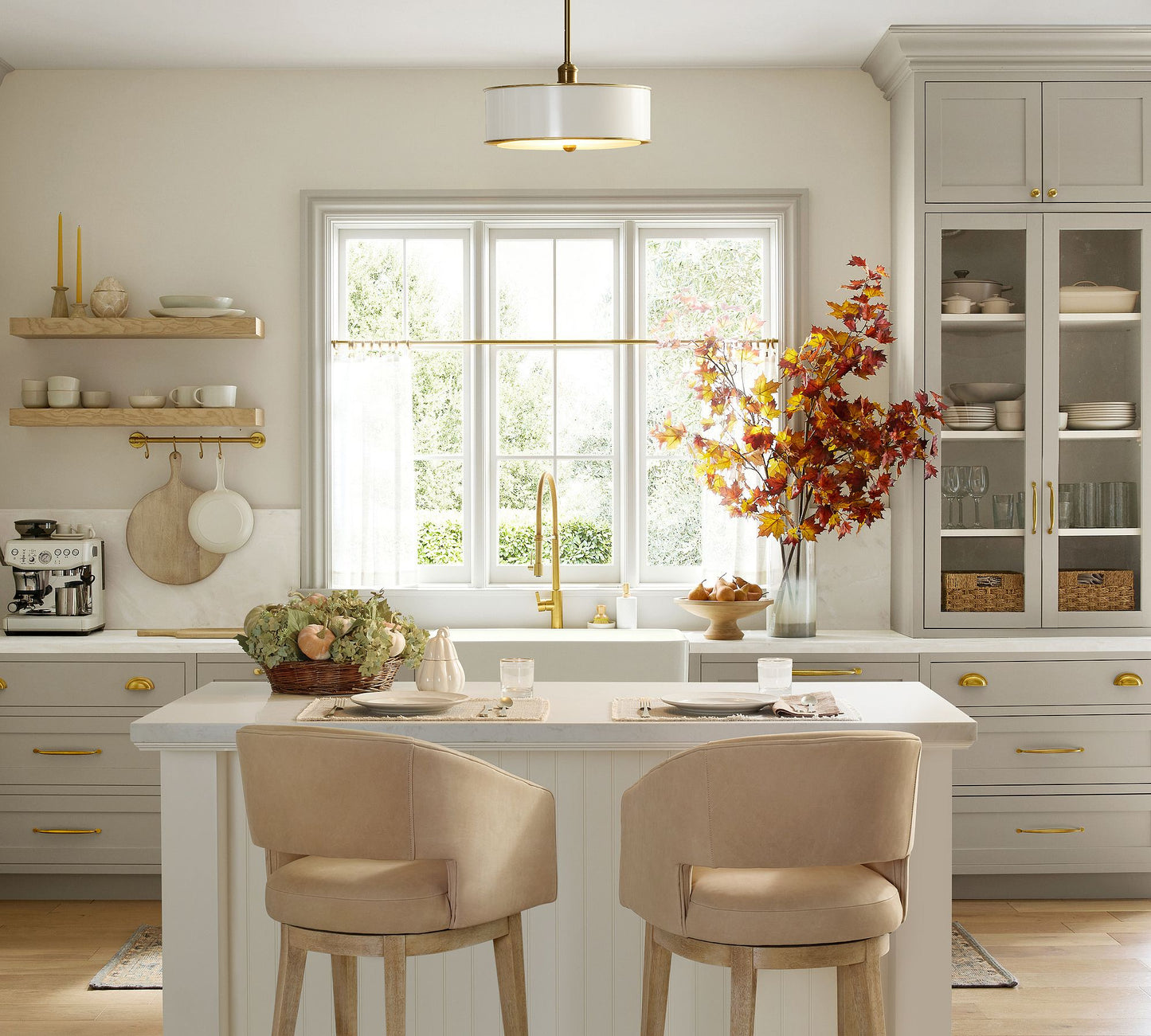 Forvara Farmhouse Drum Pendant – Rustic Metal Light for Kitchen & Dining