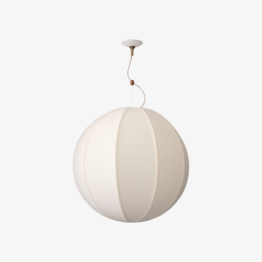 Alvian Adjustable Pendant Light with Linen Shade for Dining Room and Kitchen Island