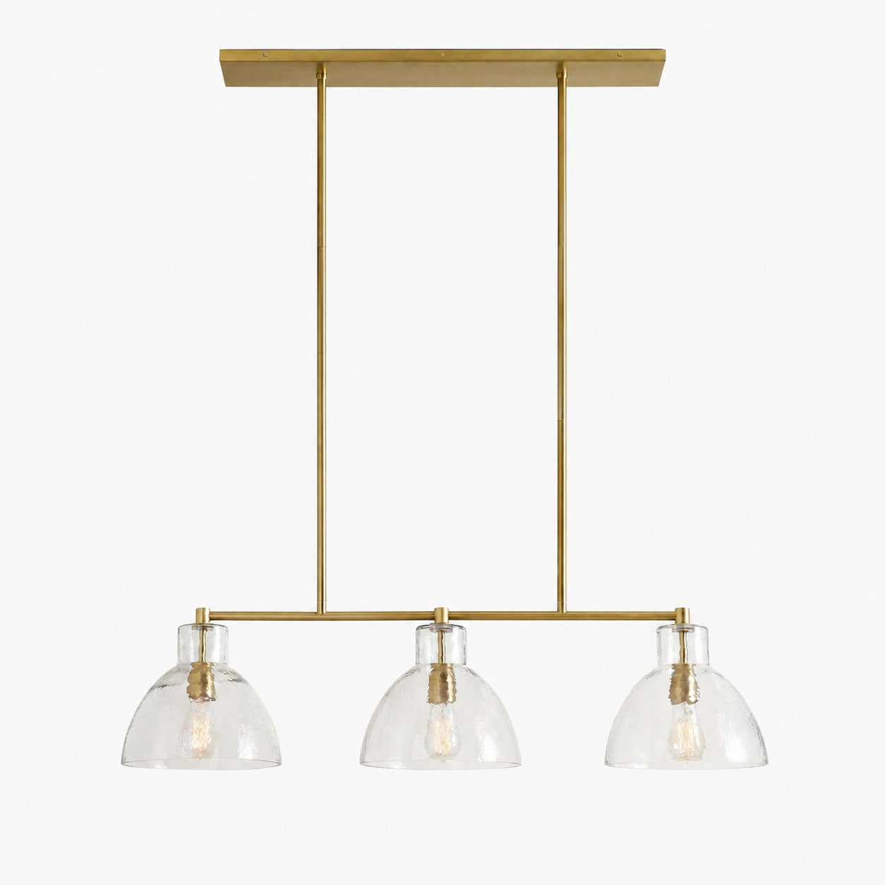 Glavira Linear-Kronleuchter aus recyceltem Glas – elegante, moderne Beleuchtung