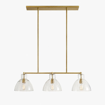 Glavira Linear-Kronleuchter aus recyceltem Glas – elegante, moderne Beleuchtung