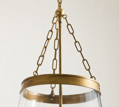 Driscoll Glas Trommel Pendelleuchte - Moderne Messing Hängelampe