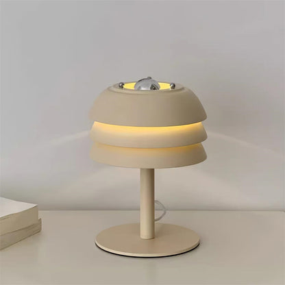 Minimalistische 3 Stöckige Creme Pilz Bettseite Tischlampe