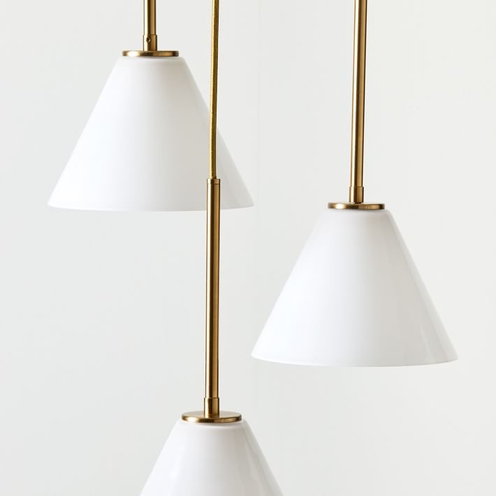 Conica 3-Light Cone Chandelier - Sculptural Glass Pendant Lighting Modern Style