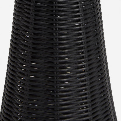 Wickara Sculptural Rattan Mini Table Lamp - Natural Woven Finish Suitable for Side Tables & Entryways