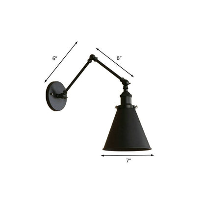Industrial Vintage Schwenkbare Wandleuchte mit gelenkarm