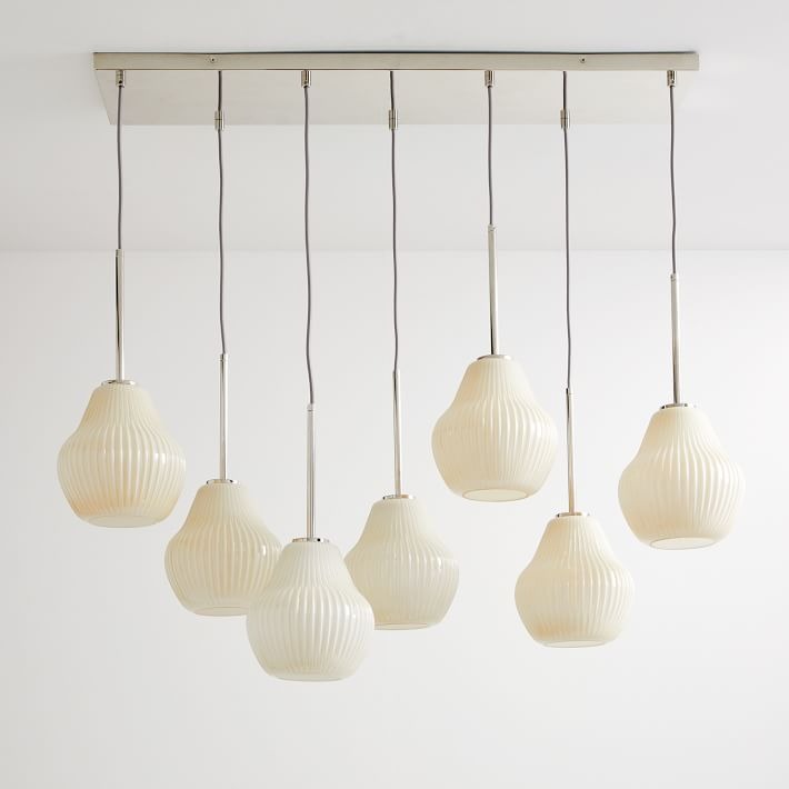 Rivrona Contemporary 7-Light Chandelier - Modern Glass Lighting for Dining Rooms