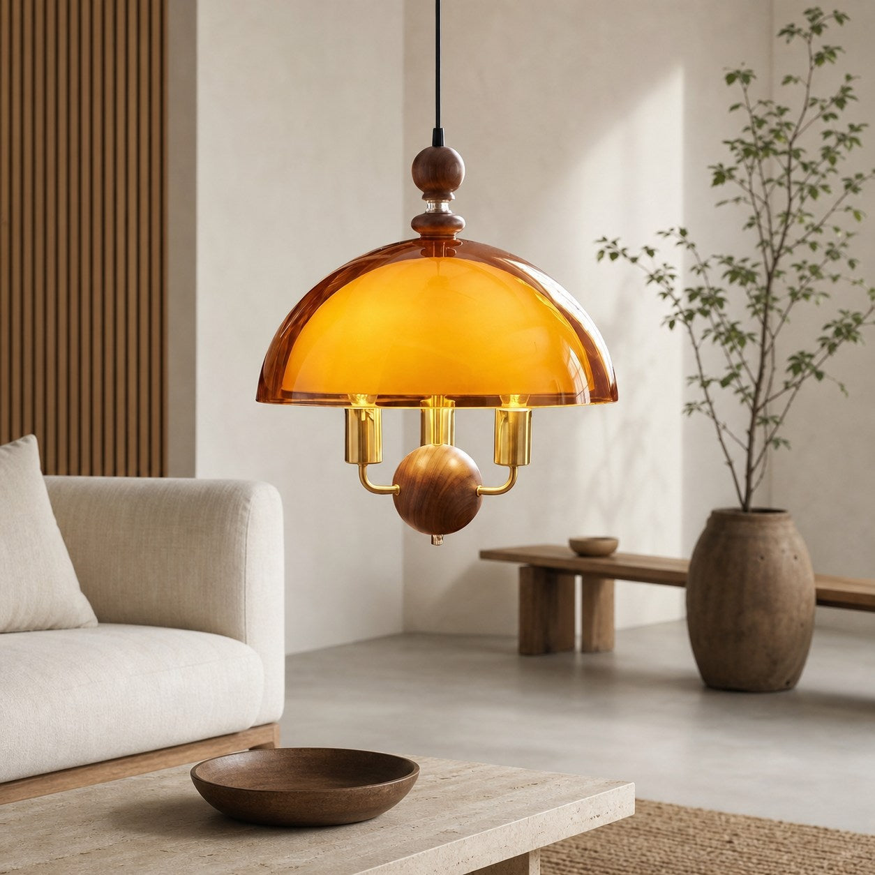 Afterglow Sunset Medieval Pendant Light - French Acrylic Pendant for Dining and Foyer