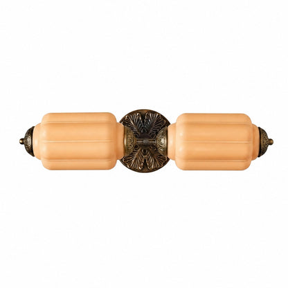 Eloise Messing-Wandleuchte – Elegante Vintage-Beleuchtung aus Milchglas