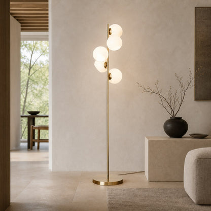 Brina Glass Multi-Light Stehleuchte – Moderne Stehleuchte mit Eleganz