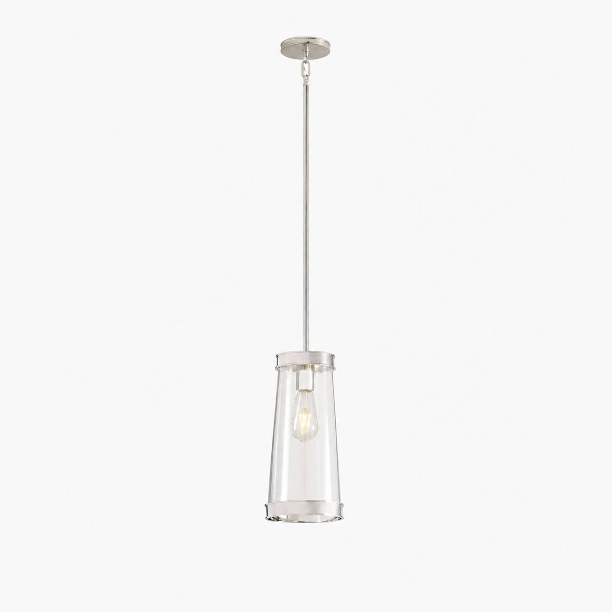 Driscoll Glas Trommel Pendelleuchte - Moderne Messing Hängelampe