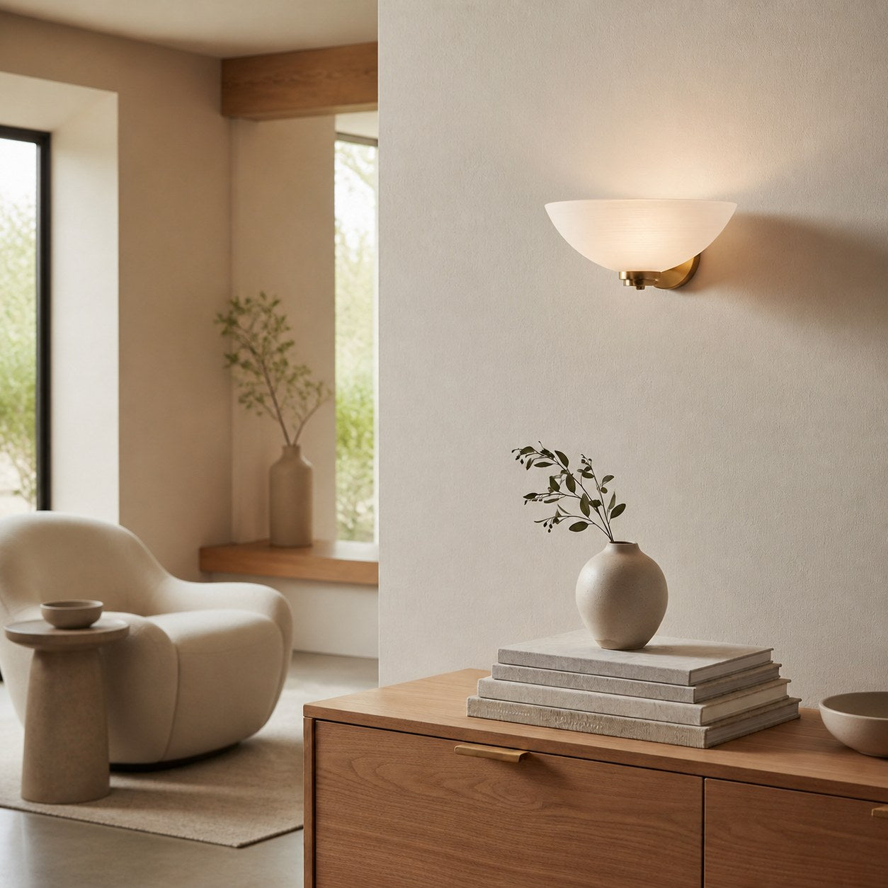 Lunetal Uplighter Retro Art Deco Profil-Wandleuchte – Dekorative Wandleuchte für Eingangsbereich oder Arbeitszimmer