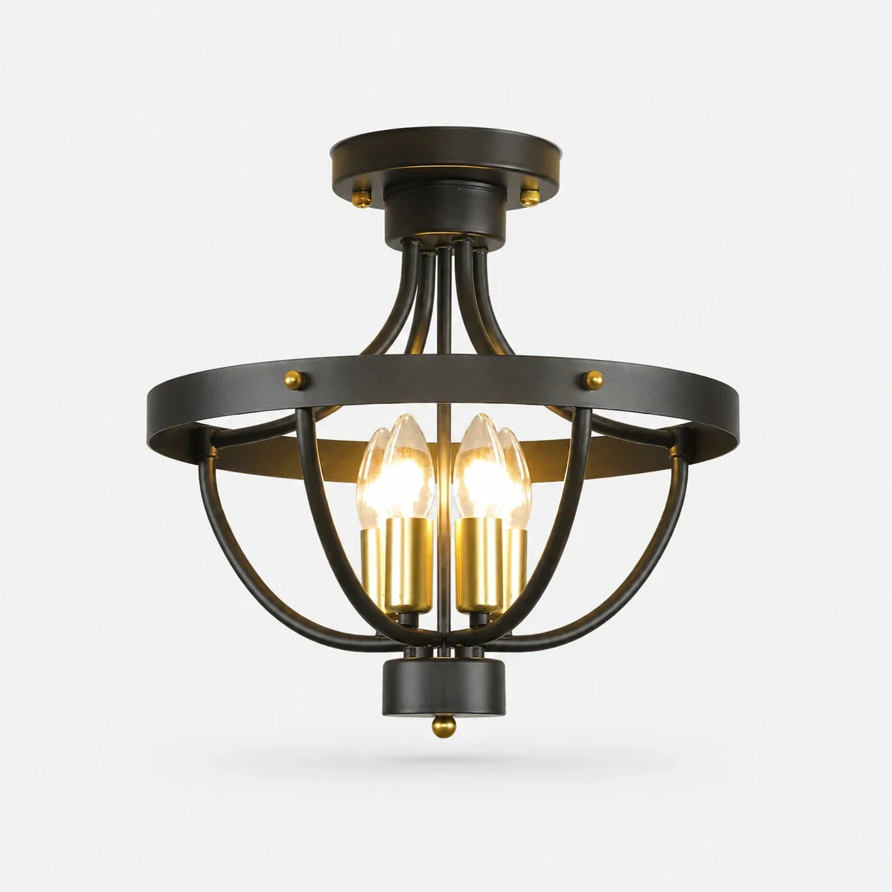 Black semi flush product identity / SKU image