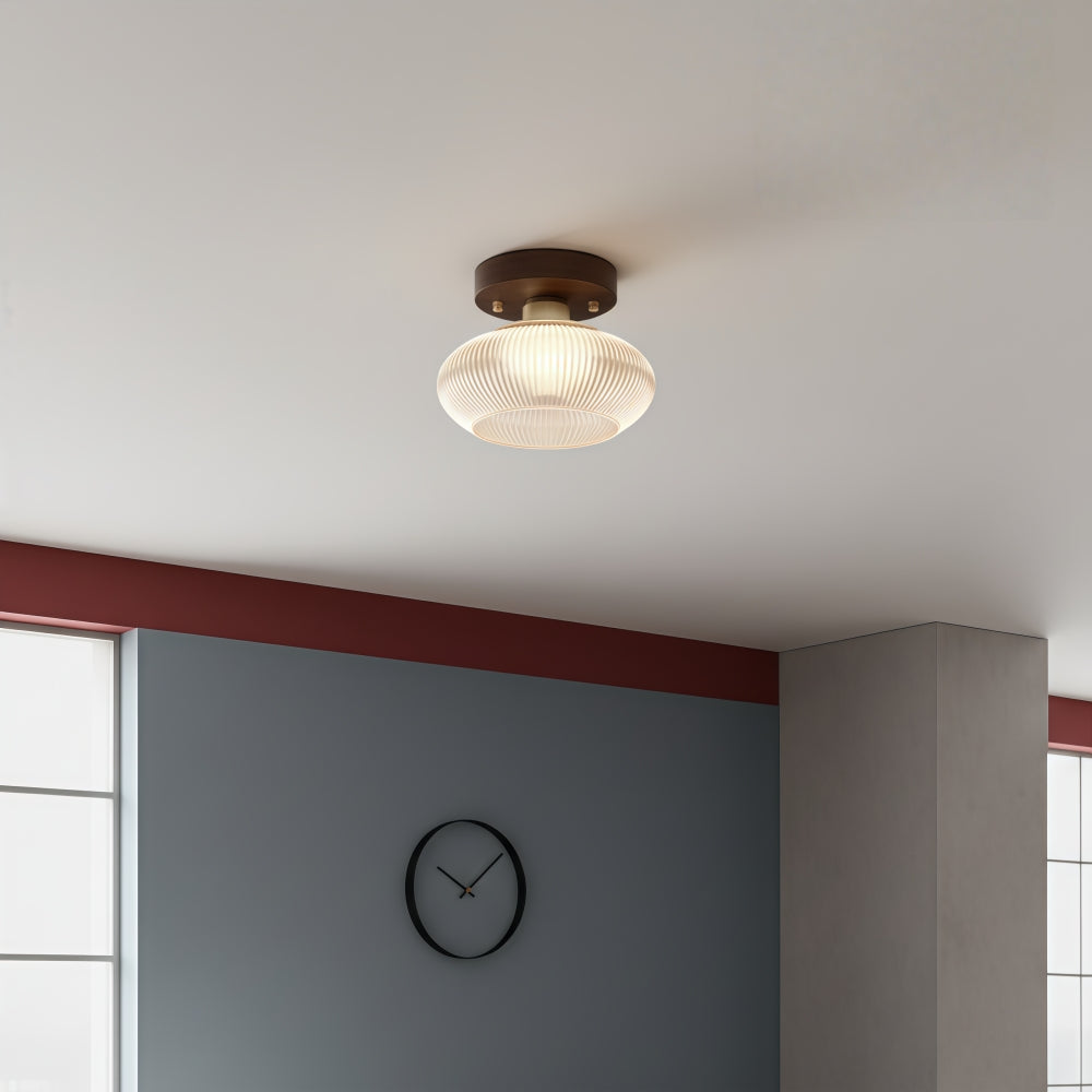 Soliro Modern Dome Glass Ceiling Light with Sleek Minimalist Form for Kitchens and Living Areas