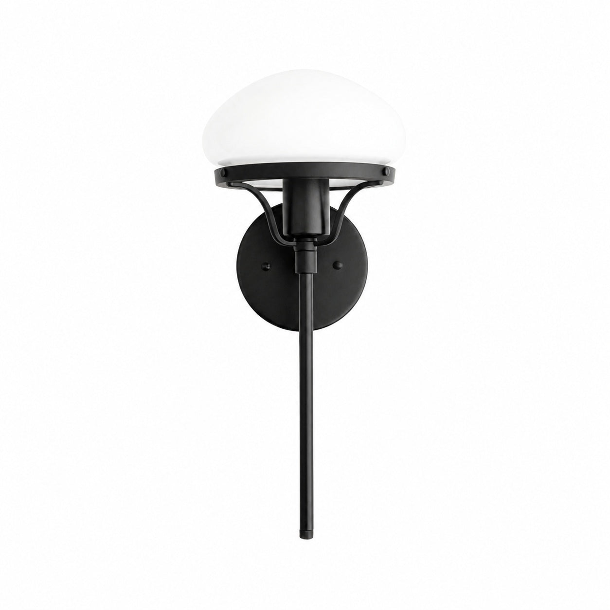 Ornato Luxe Moderne Art Deco Wandleuchte - Opalglas Kugelleuchte - Messing oder Schwarz