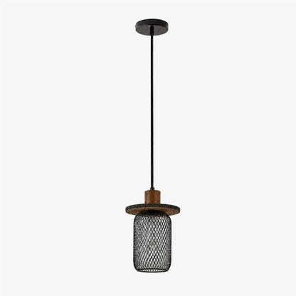 Black Travertine Mesh Pendant Light