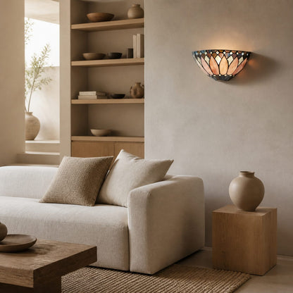 TF Brooklyn Elegant Wall Light - Art Deco Glass Wall Sconce for Living Room or Hallway
