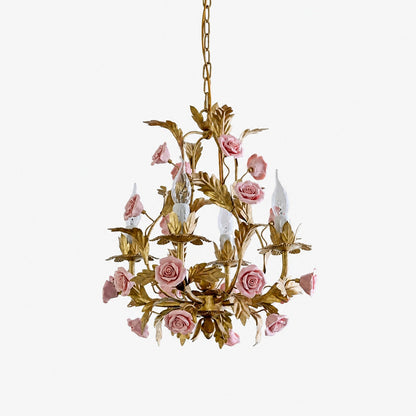 Ceramic Rose Chandelier
