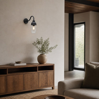 Trevanta Contemporary Outdoor Wall Light – Minimalist Lantern for Entryways & Facades