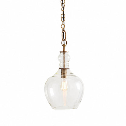 Lawson Glas-Pendelleuchte – Recyceltes und Milchglas mit Bronze-Akzent