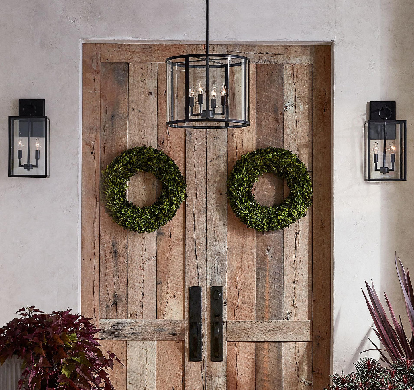 Ferrix Outdoor Lantern Pendant Lamp – Industrial Glass and Iron Design for Modern Spaces