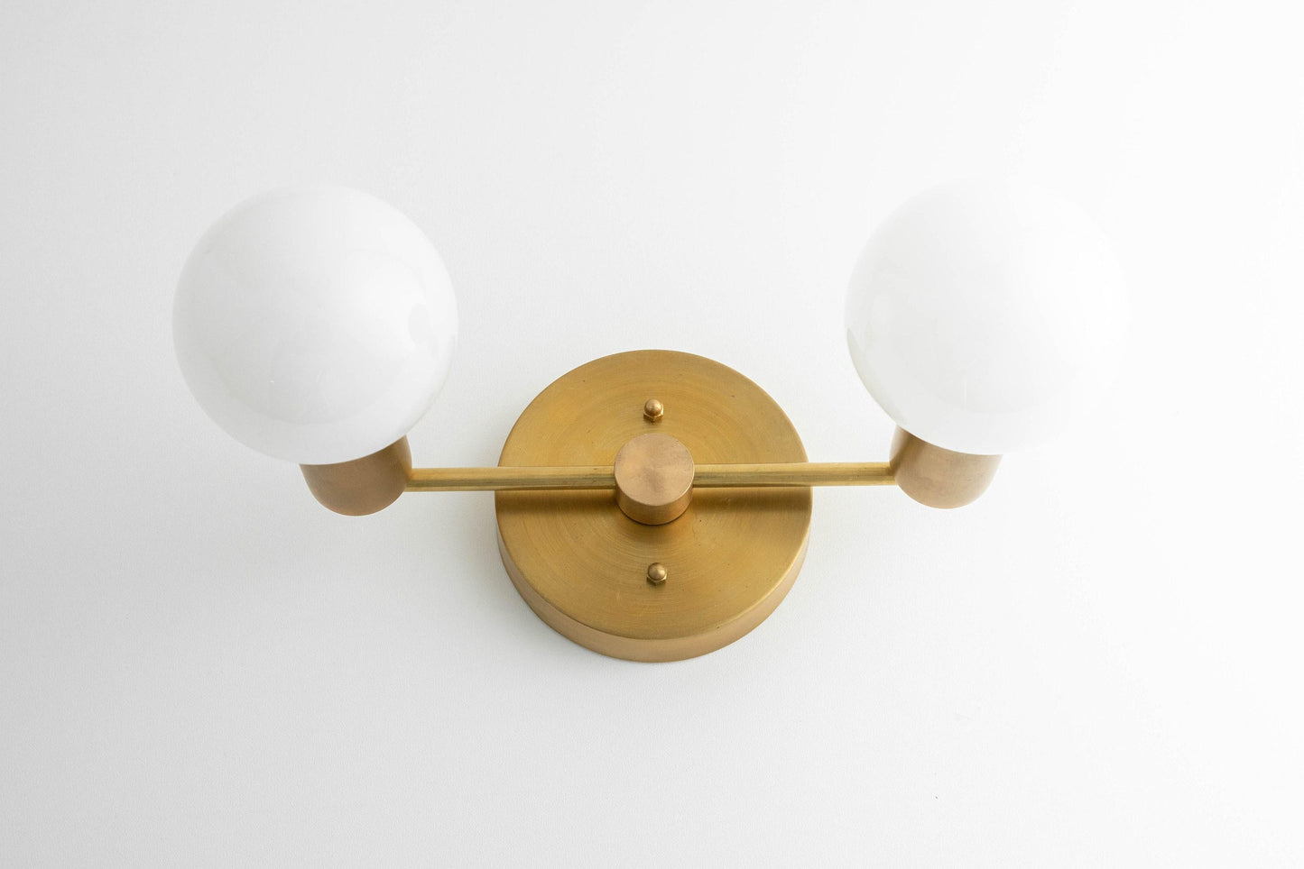 Glorica Glass Vanity Light - Modern Brass Wall Sconce for Bathroom Style