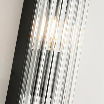 Bravira Ribbed Cylindrical Glass Wall Sconce - Modern Nordic Wall Light for Hallway and Living Space U03