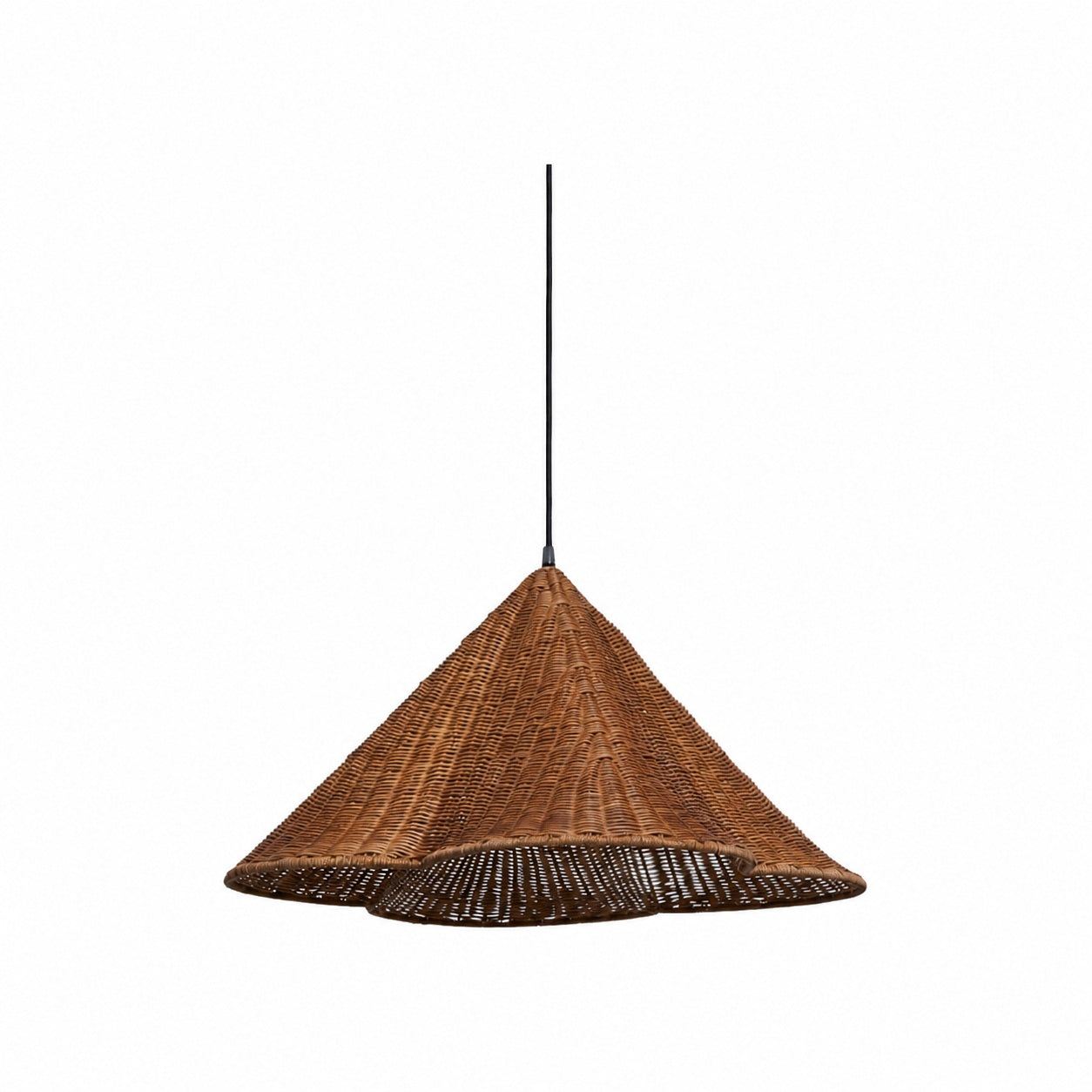 Wickara Natural Rattan Woven Pendant Light – Boho-Chic Hanging Lamp for Living and Dining