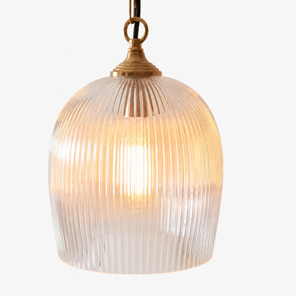 Brazara Glass Dome Pendant Light – Classic Metal Trim Design for Kitchen and Dining