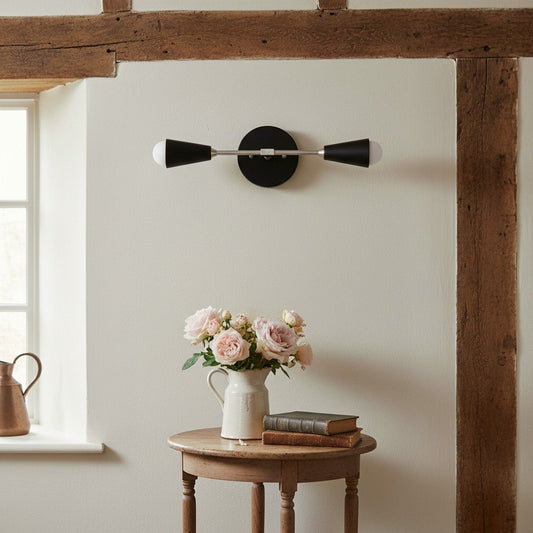 Mobilux Line Minimalist Vanity Light Fixture - Mid Century Bathroom Sconce