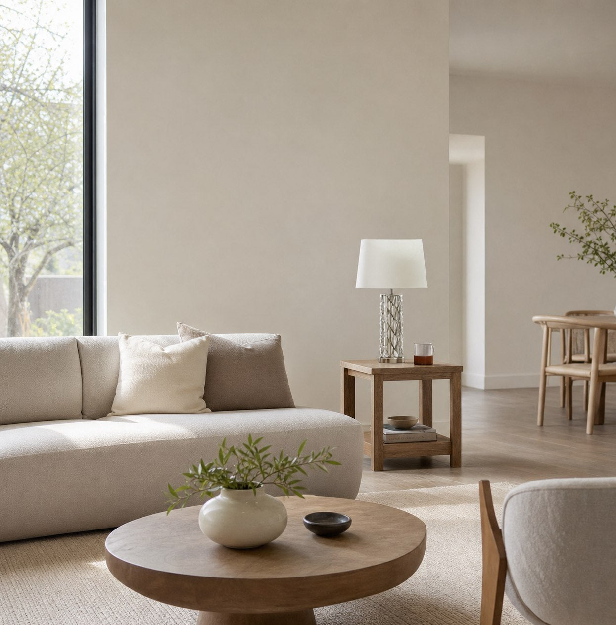 Linbron Flush Lighting – Scalloped Linen Shade and Bronze Finish Modern Ceiling Light for Dining Room