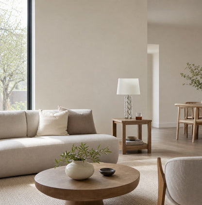 Linbron Flush Lighting – Scalloped Linen Shade and Bronze Finish Modern Ceiling Light for Dining Room